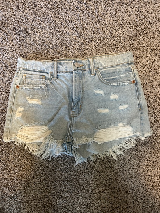 Cello Pants - Cello Light Blue Distressed Denim Cutoff Shorts